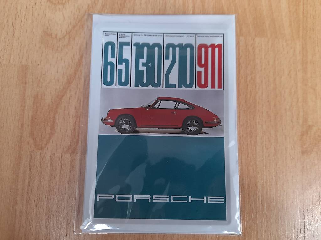 Porsche Bläch Postkarte